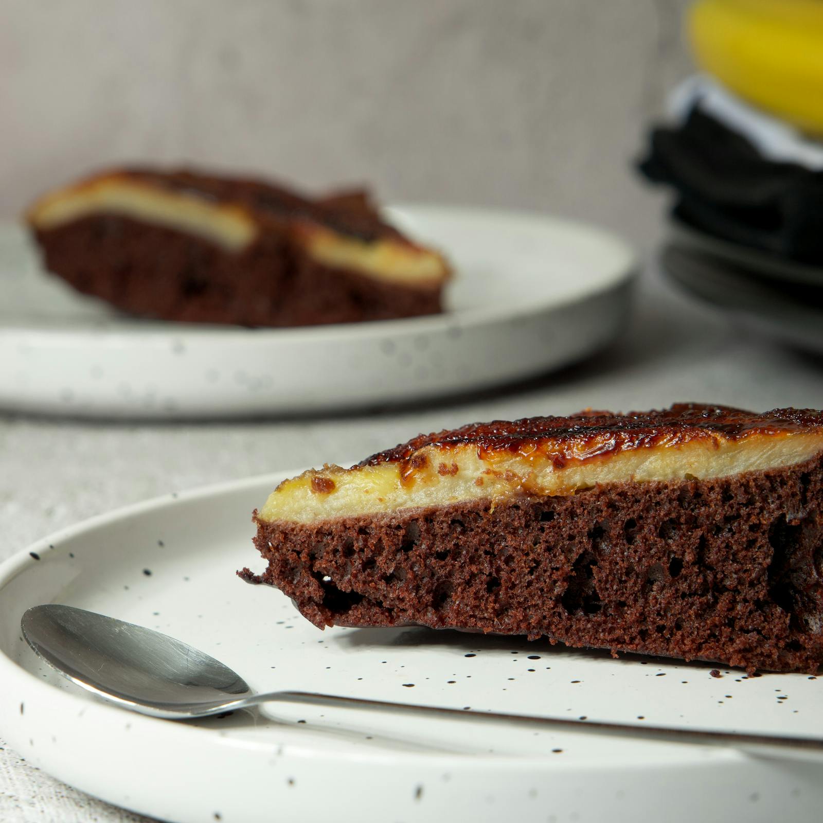 Brownie con capa de cheesecake horneada